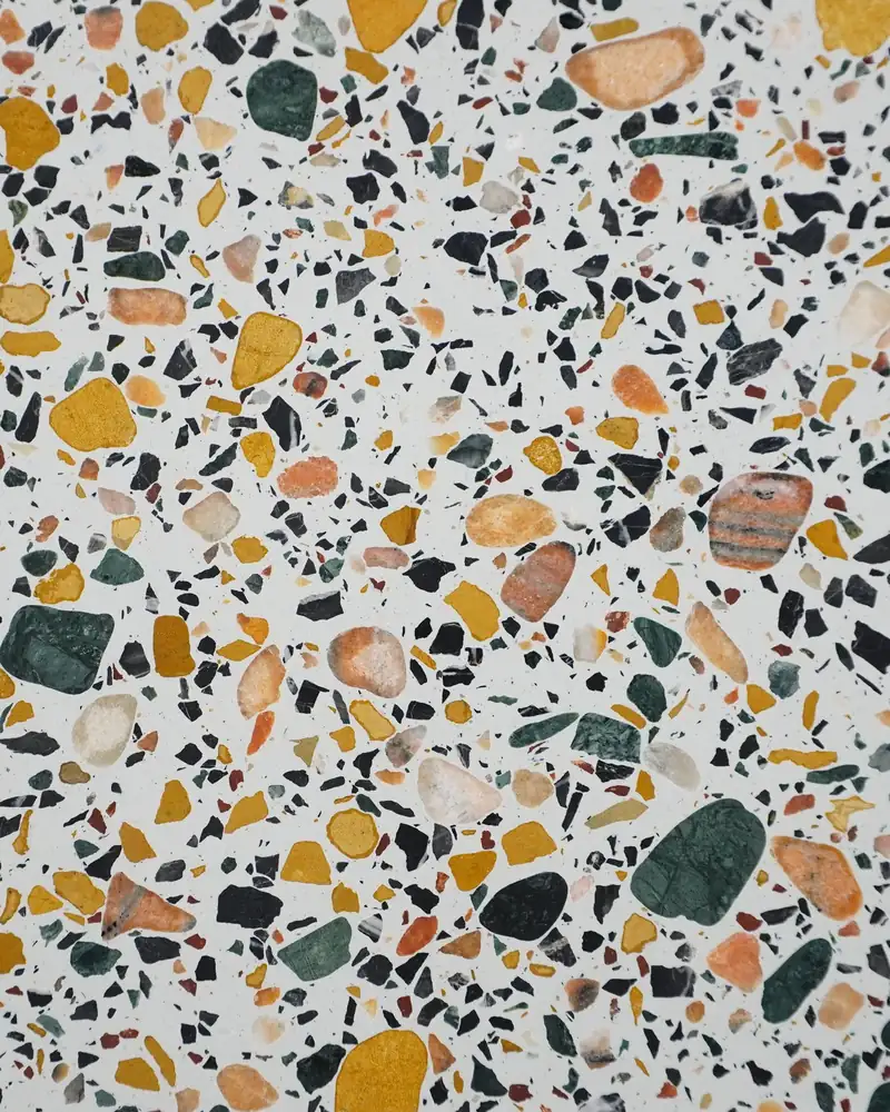 Mina Surface Vintage Spring terrazzo slab with mixed aggregate